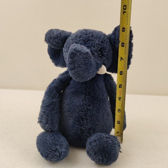 Jellycat Plush Bashful Blue Elephant 12” Stuffed Animal Plush Toy - Picture 5 of 7